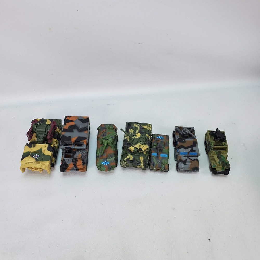 Micro Machines Military Vehicle Lot Multicolor Camo Tanks Jeep Missile Launcher
